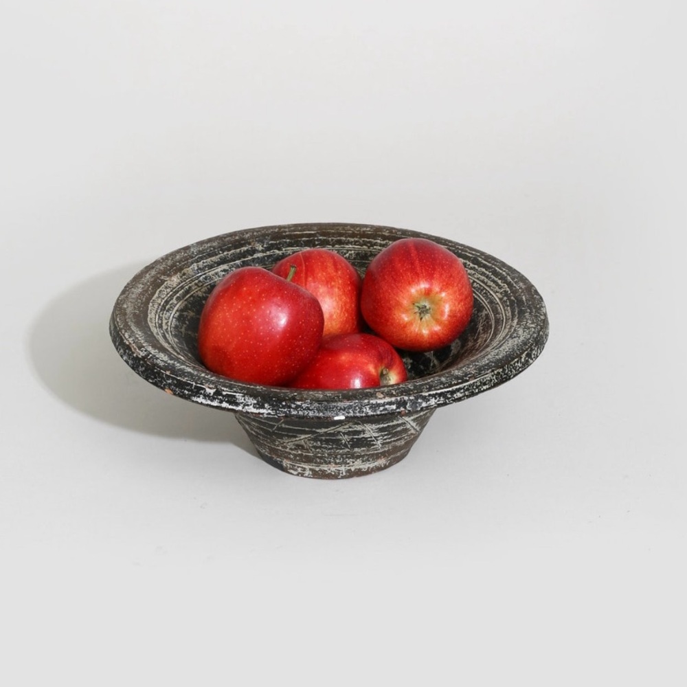 Stunning geometric patterning Textural Artisan Pottery Bowl